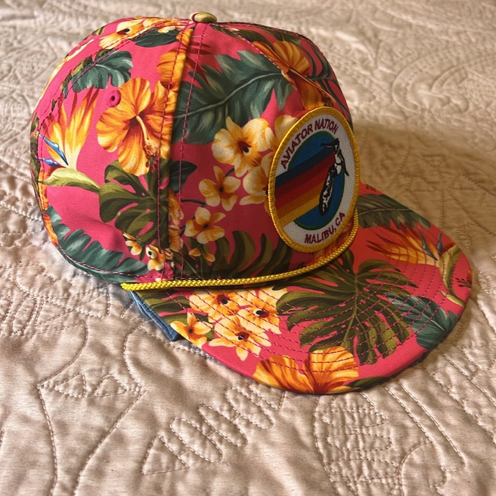 Aviator Nation Trucker Hat Signature Malibu Vintage Safari  twill Low Rise - Picture 8 of 9